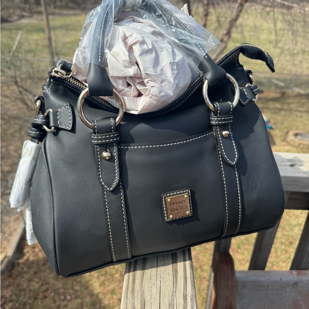 Dooney & Bourke Black Penrose Satchel with Pocket